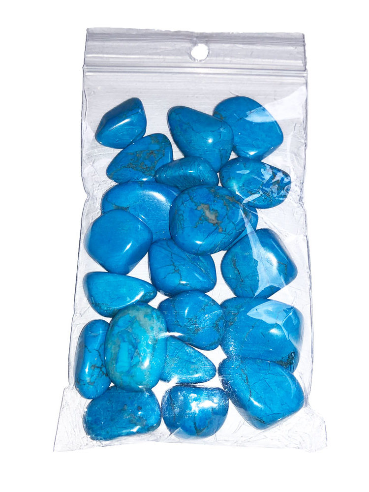 sachet pierres roulées howlite bleue 250grs