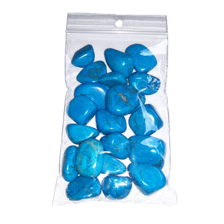 sachet pierres roulées howlite bleue 250grs