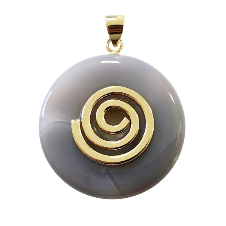 pendentif agate pi chinois