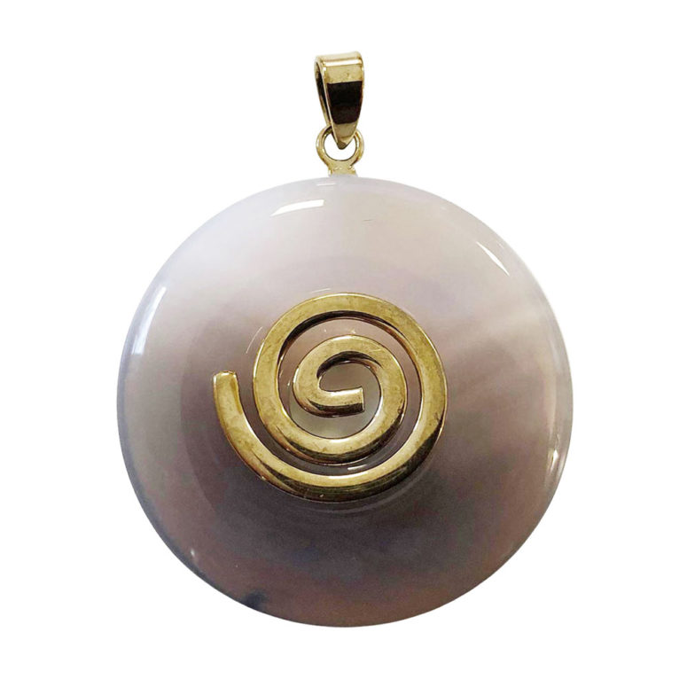 pendentif agate pi chinois