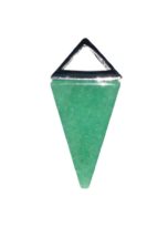 pendentif aventurine pyramide argent