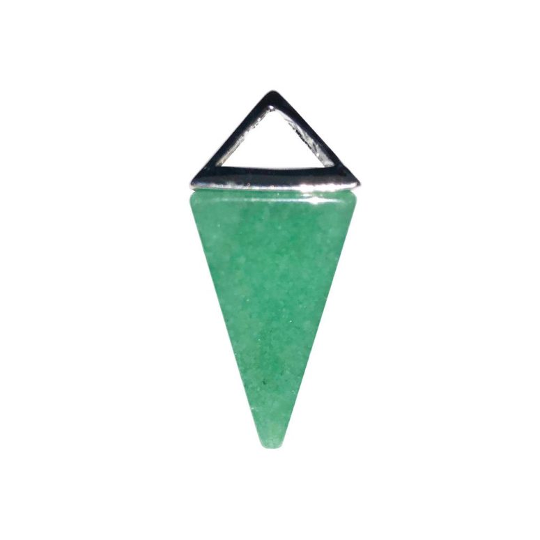 pendentif aventurine pyramide argent