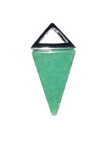 pendentif aventurine pyramide argent