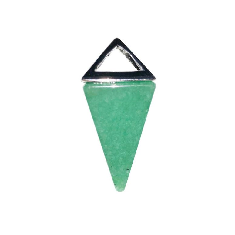 pendentif aventurine pyramide argent