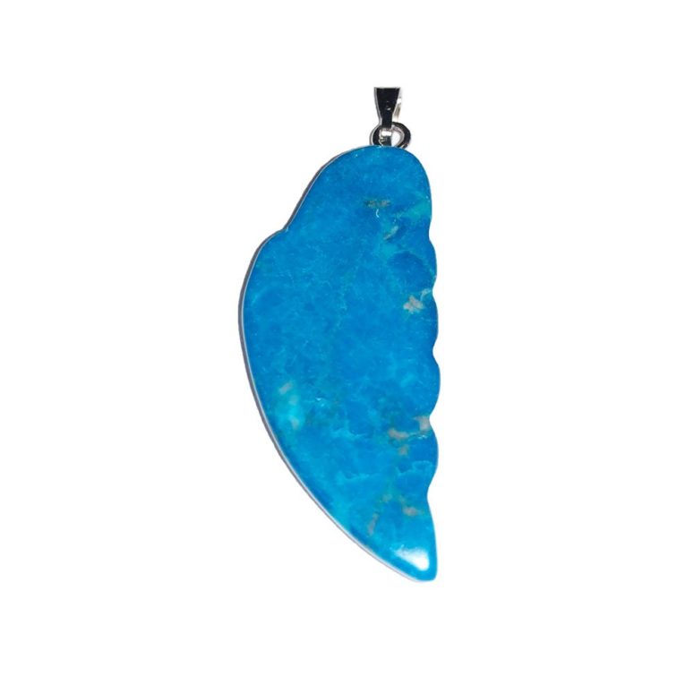 pendentif howlite bleue aile d'ange