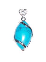 pendentif howlite bleue oeil de cheval