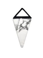 pendentif howlite pyramide argent