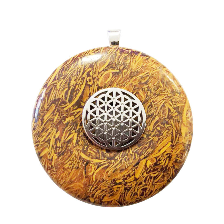 pendentif jaspe peau de serpent pi chinois