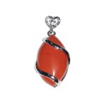 pendentif jaspe rouge oeil de cheval