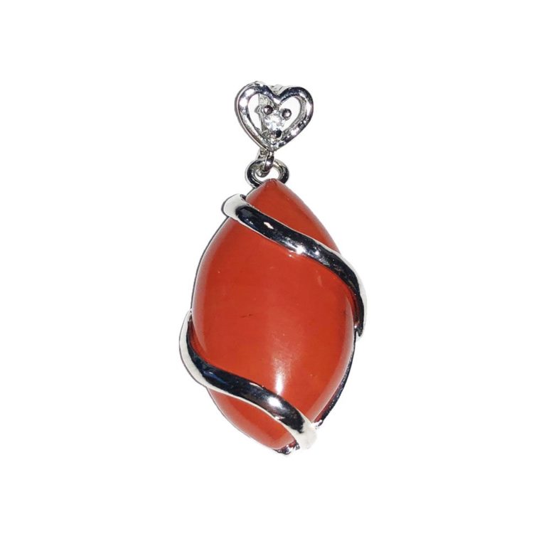 pendentif jaspe rouge oeil de cheval