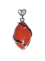 pendentif jaspe rouge oeil de cheval