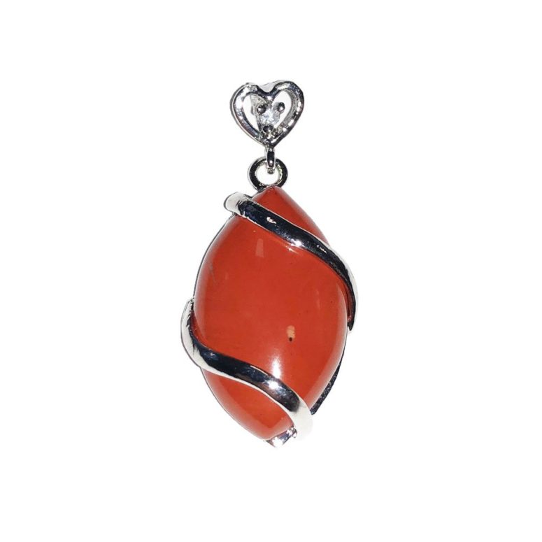 pendentif jaspe rouge oeil de cheval