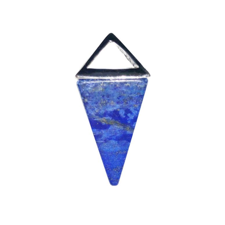 pendentif lapis lazuli pyramide argent