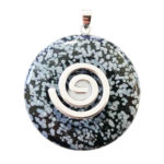 pendentif obsidienne neige pi chinois