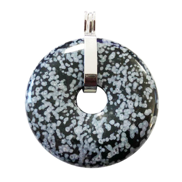 pendentif obsidienne neige pi chinois