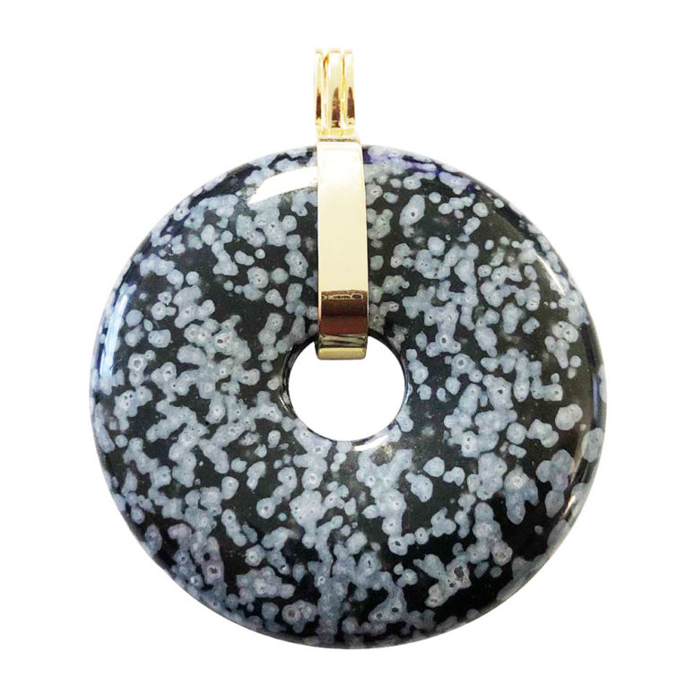 pendentif obsidienne neige pi chinois