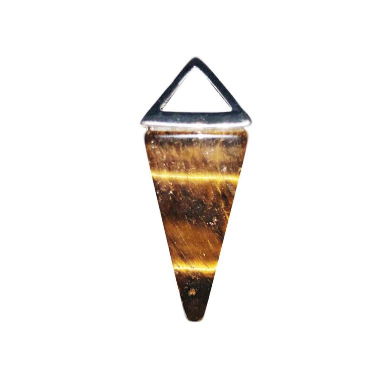 pendentif oeil de tigre pyramide argent