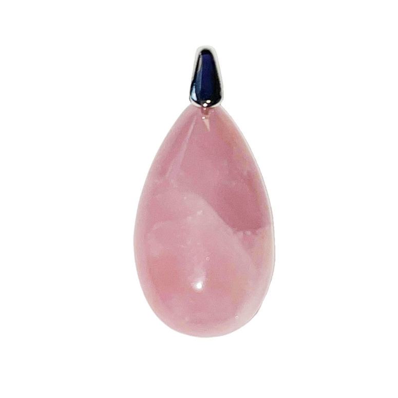 pendentif quartz rose goutte