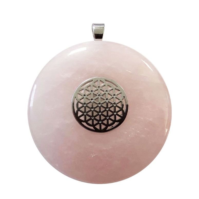 pendentif quartz rose pi chinois