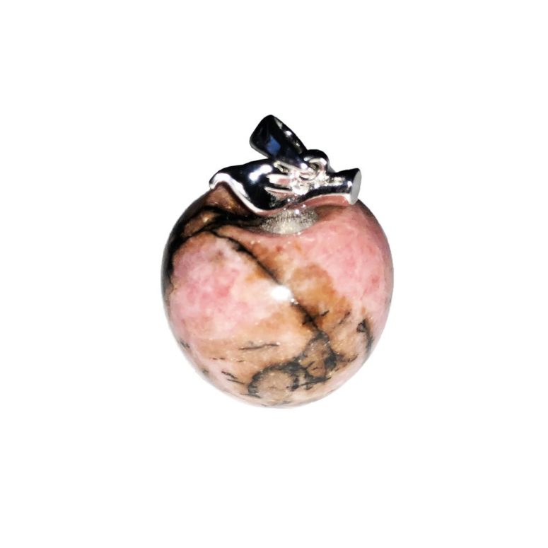 pendentif rhodonite pomme