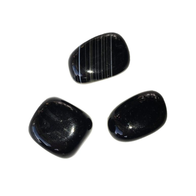 pierre roulée agate noire