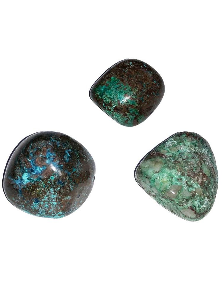 pierre roulée chrysocolle-turquoise