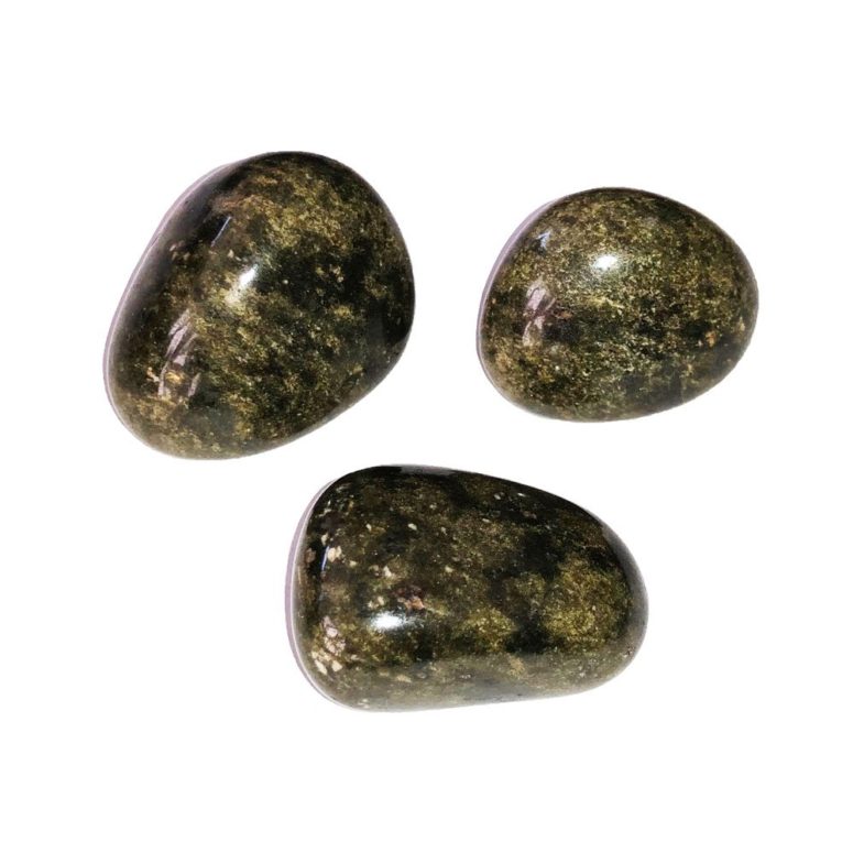 pierre roulée epidote