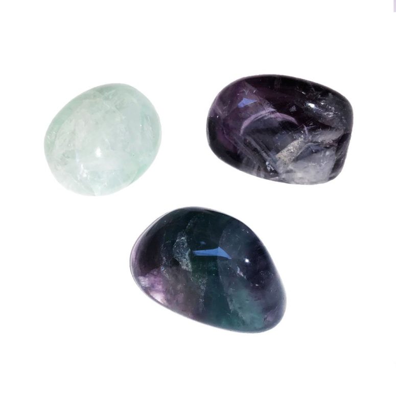 pierre roulee fluorite multicolore