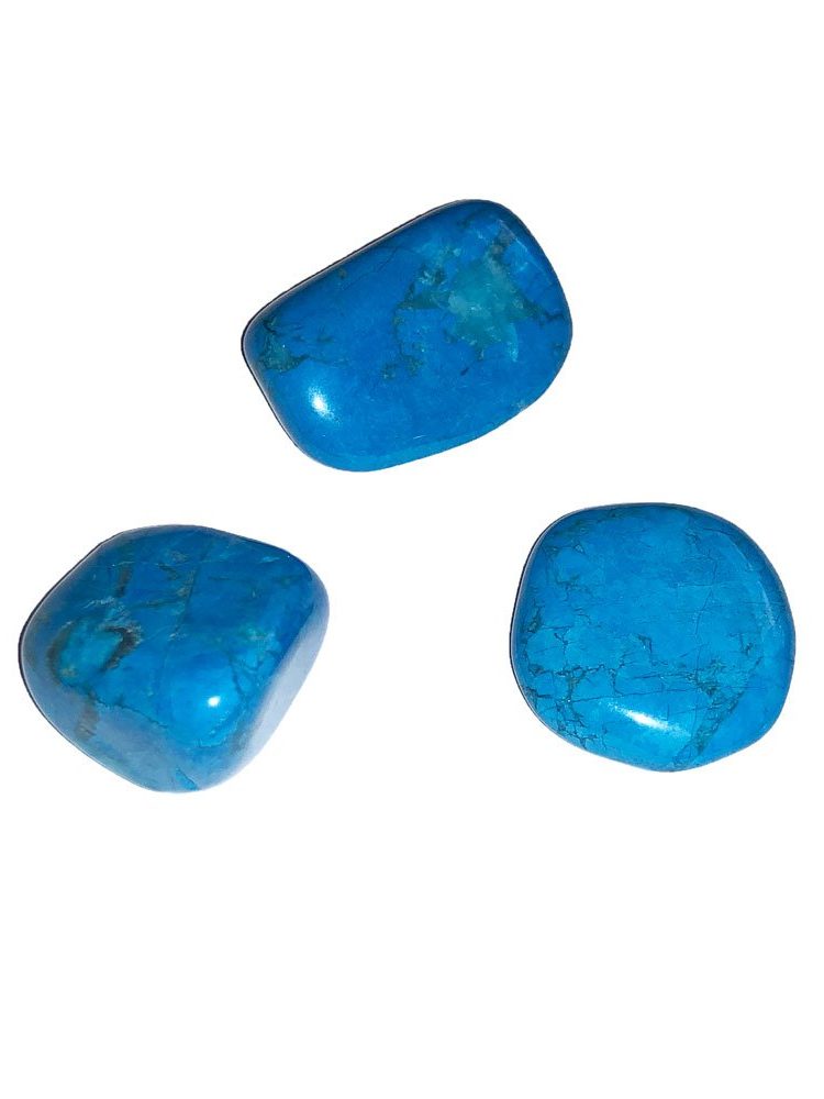 pierre roulée howlite bleue