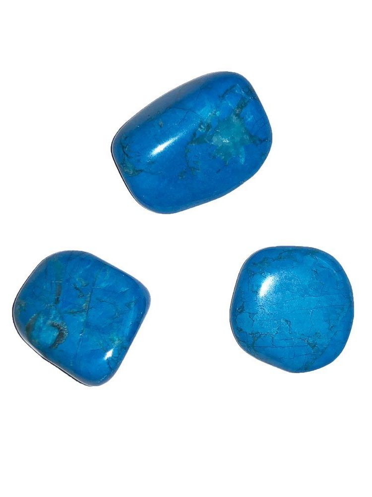 pierre roulée howlite bleue