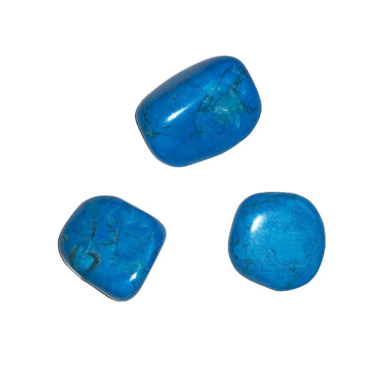 pierre roulée howlite bleue