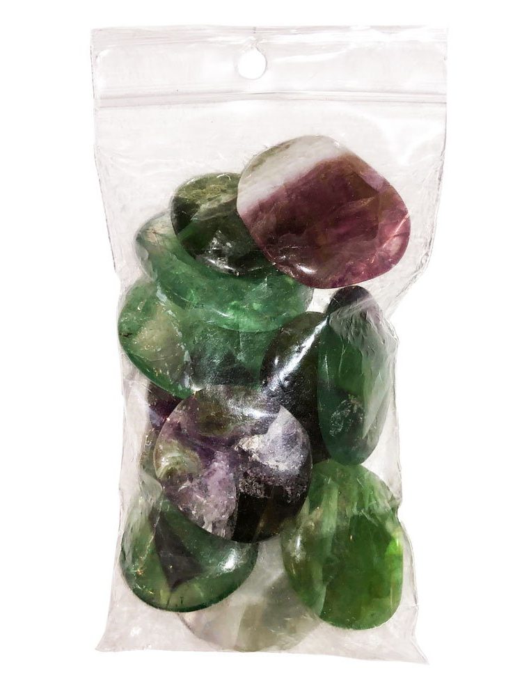 sachet galets fluorite multicolore