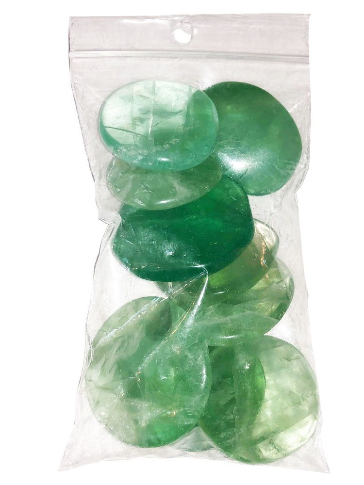 sachet galets fluorite verte