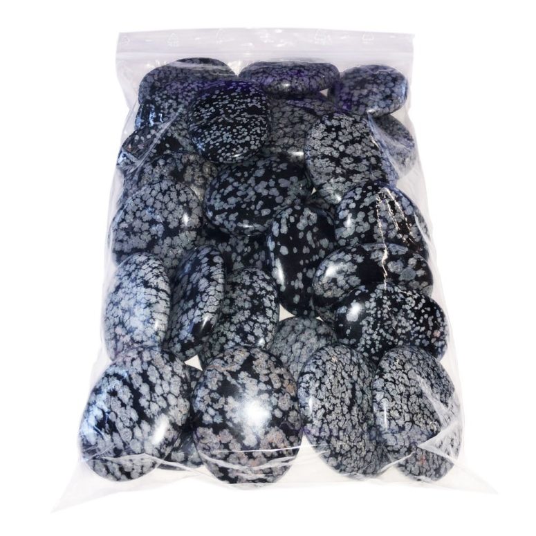 sachet galets Obsidienne neige