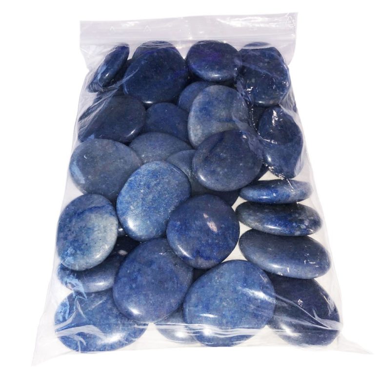 sachet galets Quartz bleu