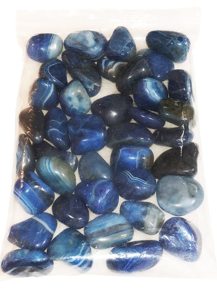 sachet pierres roulées agate bleue 1kg