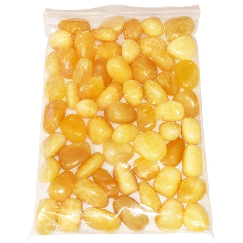 sachet pierres roulées calcite orange 1kg