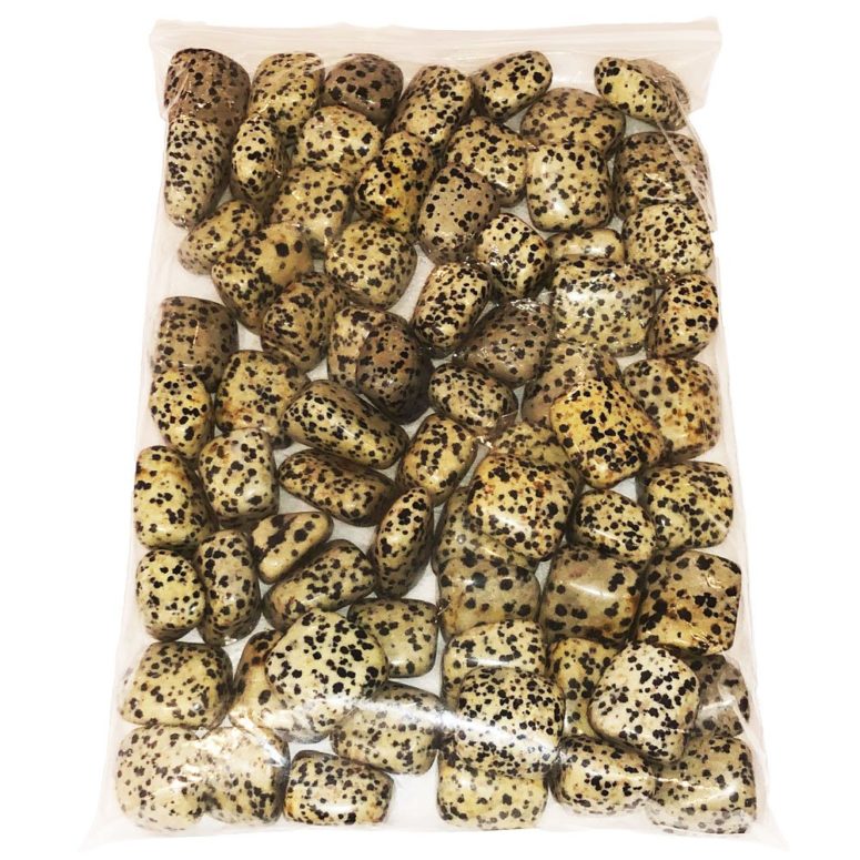 sachet pierres roulées jaspe dalmatien 1kg