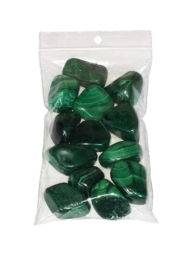 sachet pierres roulées malachite 250grs