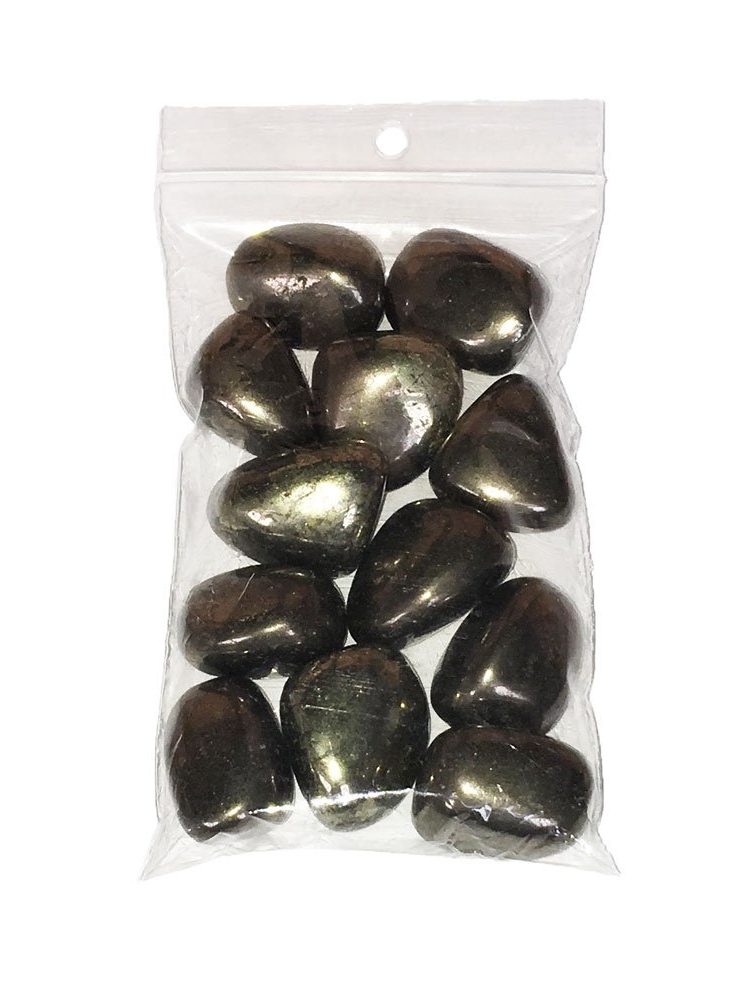 sachet pierres roulées pyrite de fer 250grs