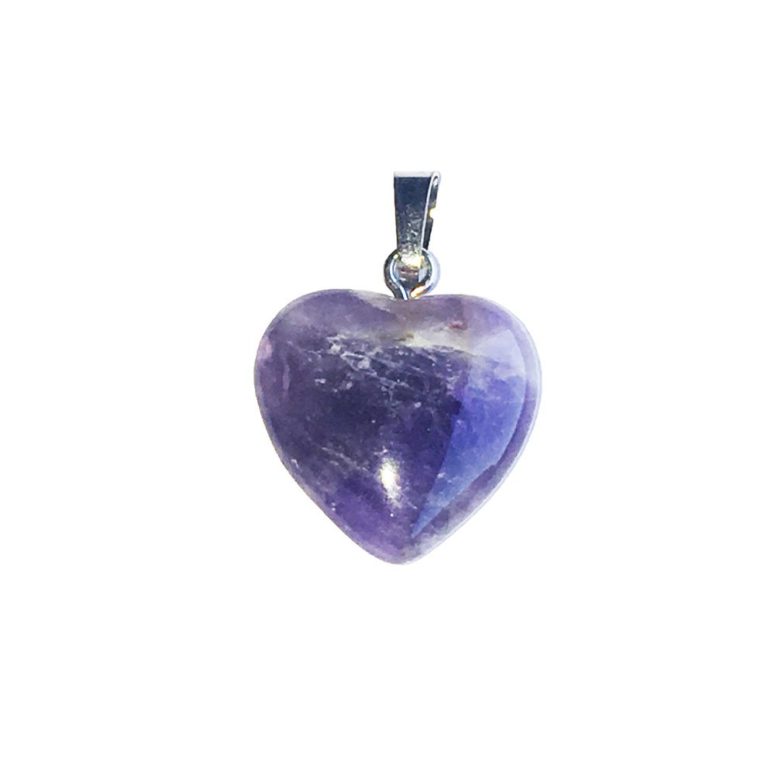 pendentif améthyste petit coeur