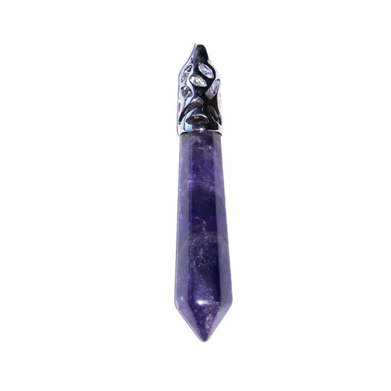 pendentif amethyste pointe longue