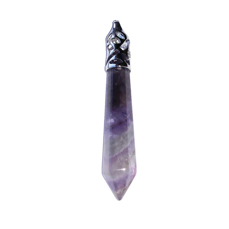 pendentif amethyste pointe longue