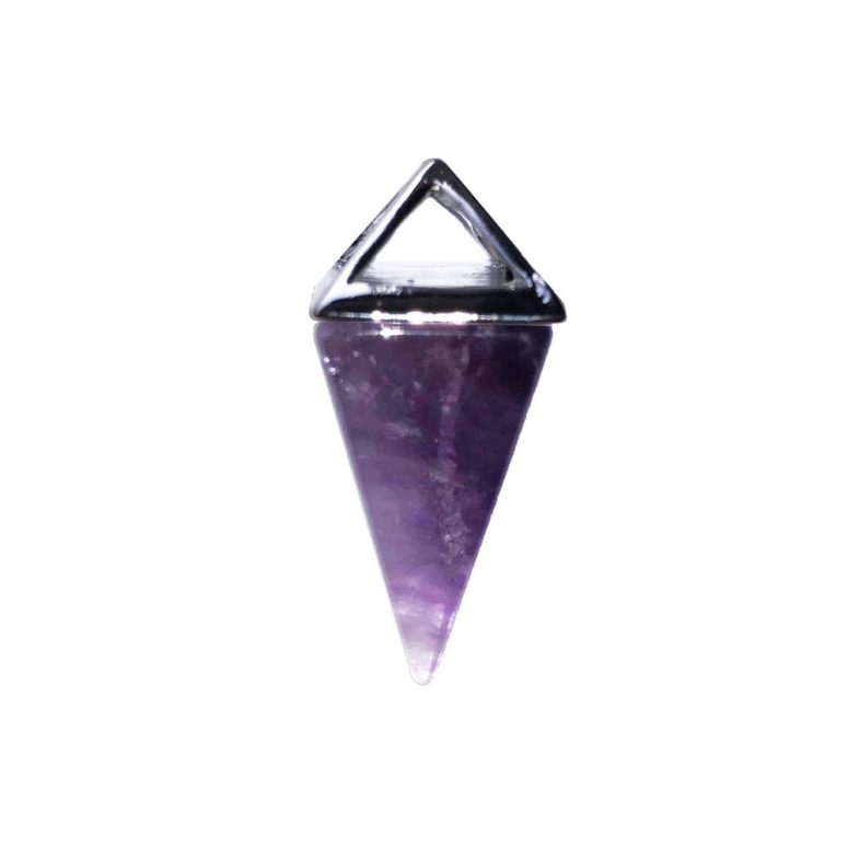 pendentif améthyste pyramide argent