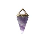 pendentif améthyste pyramide or