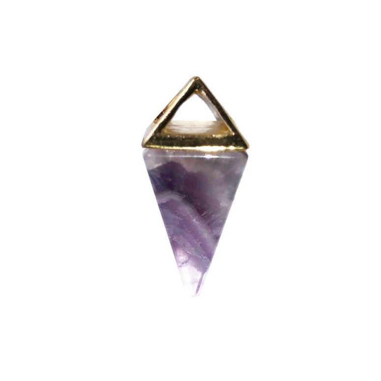 pendentif améthyste pyramide or