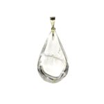 pendentif cristal de roche goutte