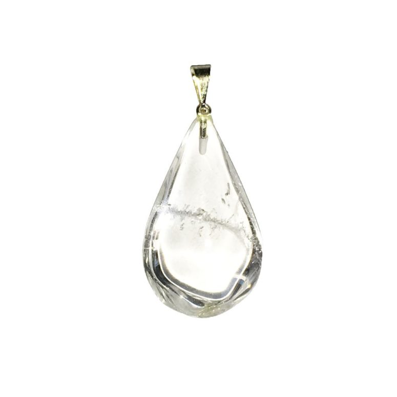 pendentif cristal de roche goutte