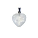 pendentif cristal de roche petite coeur