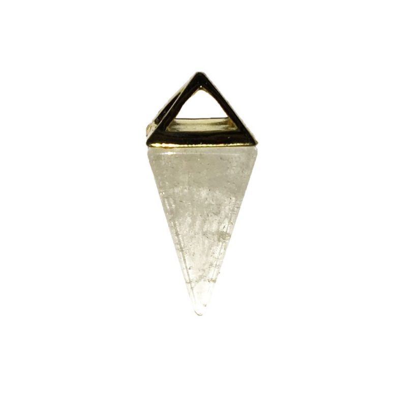 pendentif cristal de roche pyramide